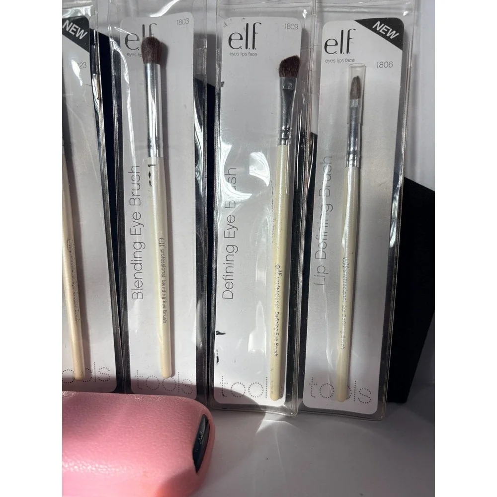 ELF Makeup Brushes Set of 7 White Synthetic Fiber Cruelty-Free New